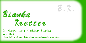 bianka kretter business card